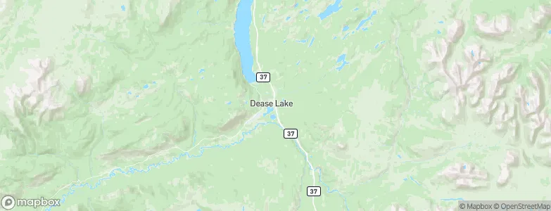 Dease Lake, Canada Map