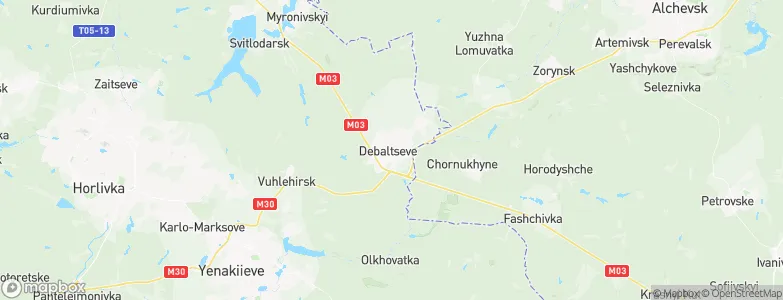 Debal'tsevo, Ukraine Map
