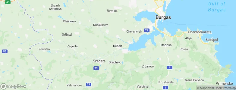 Debelt, Bulgaria Map