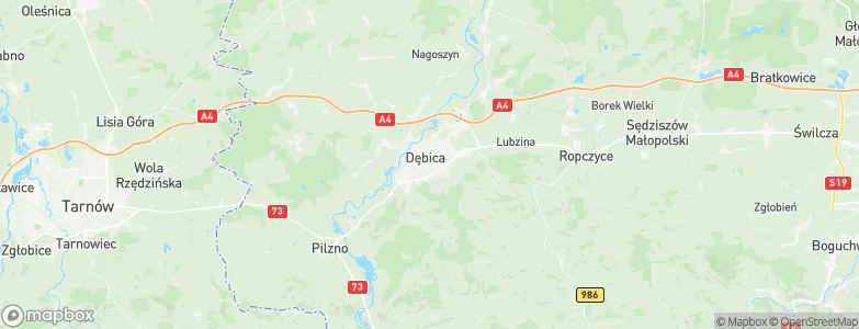 Dębica, Poland Map