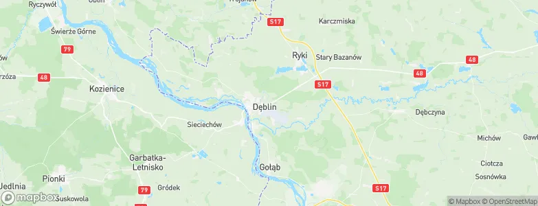 Dęblin, Poland Map