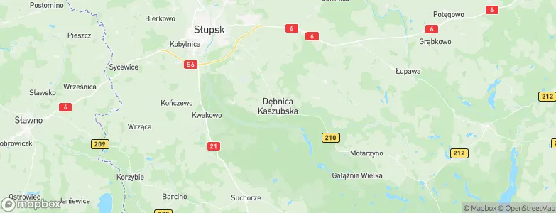 Dębnica Kaszubska, Poland Map