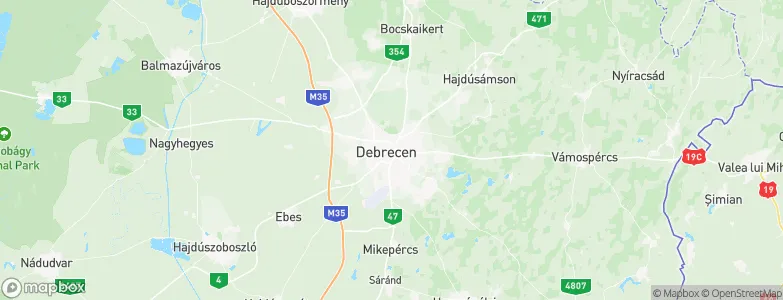 Debrecen, Hungary Map