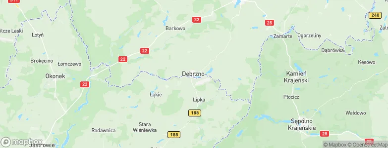 Debrzno, Poland Map