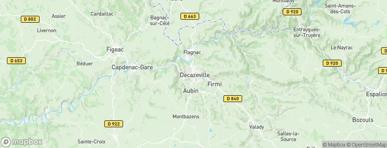 Decazeville, France Map