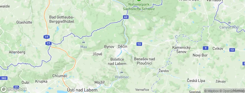 Děčín, Czechia Map
