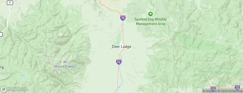 Deer Lodge, United States Map