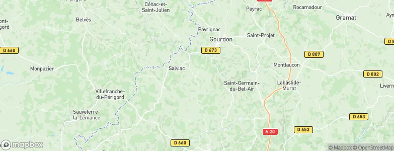 Dégagnac, France Map