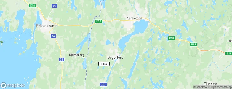 Degerfors Kommun, Sweden Map