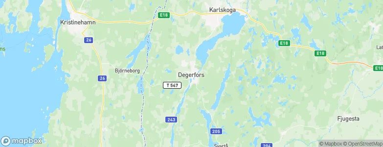 Degerfors, Sweden Map