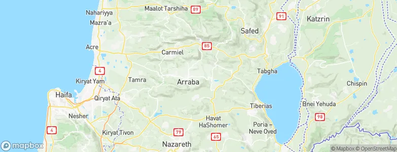 Deir Ḥannā, Israel Map
