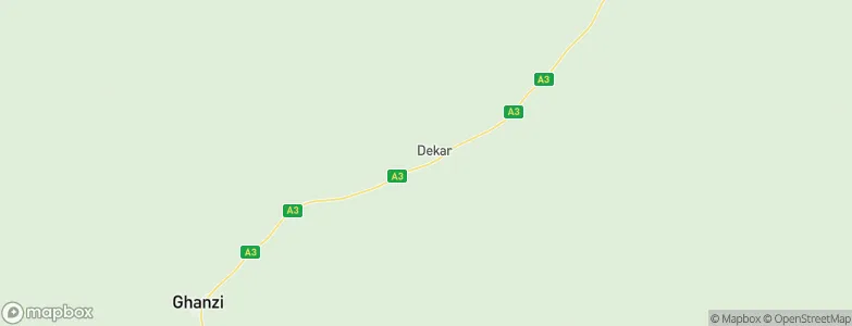 Dekar, Botswana Map