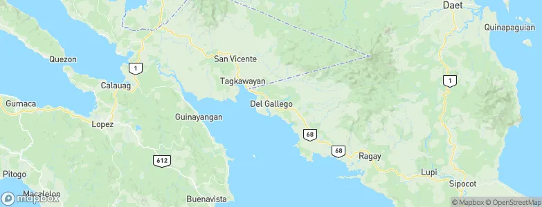 Del Gallego, Philippines Map