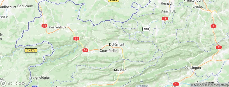 Delémont, Switzerland Map
