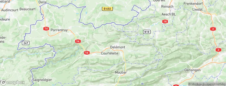 Delémont, Switzerland Map