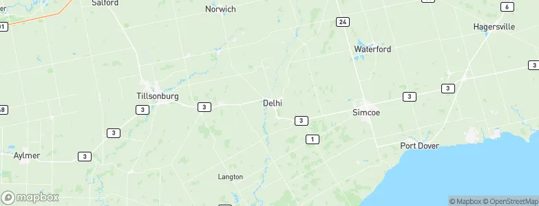 Delhi, Canada Map