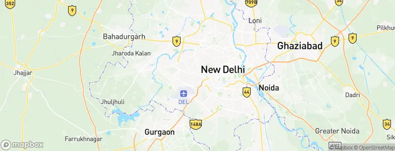 Delhi Cantonment, India Map