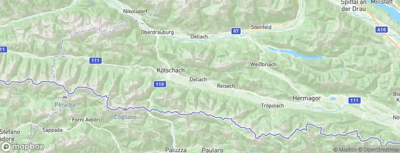 Dellach, Austria Map