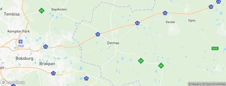 Delmas, South Africa Map