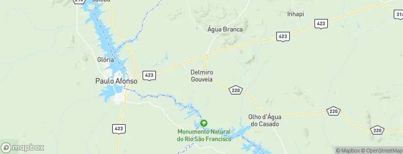 Delmiro Gouveia, Brazil Map