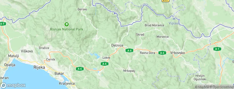 Delnice, Croatia Map