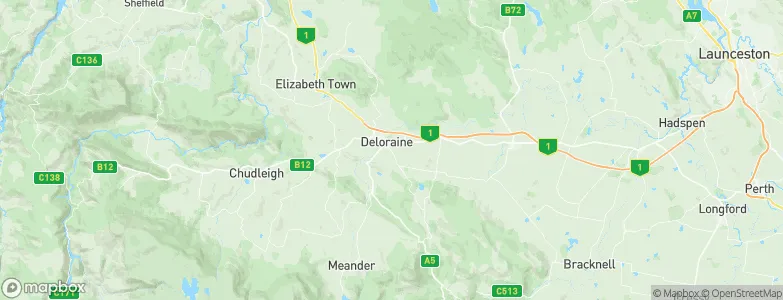 Deloraine, Australia Map