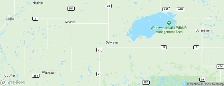 Deloraine, Canada Map