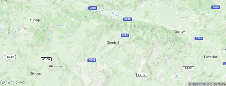Demirci, Turkey Map