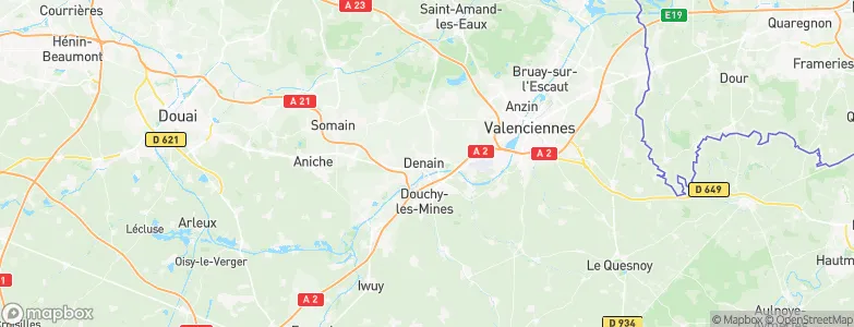 Denain, France Map
