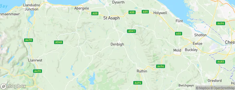 Denbigh, United Kingdom Map