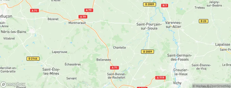 Deneuille-lès-Chantelle, France Map