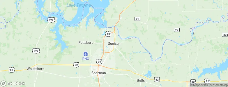 Denison, United States Map