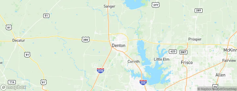 Denton, United States Map