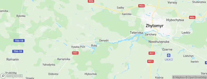 Denyshi, Ukraine Map