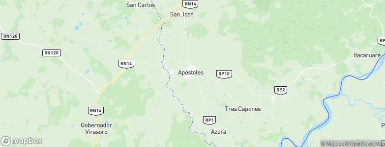 Departamento de Apóstoles, Argentina Map