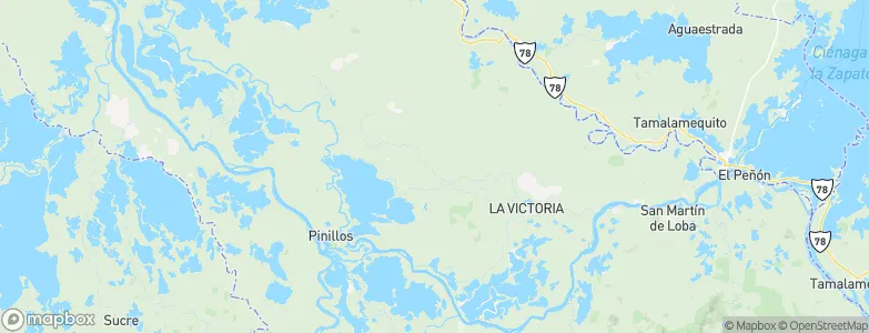Departamento de Bolívar, Colombia Map