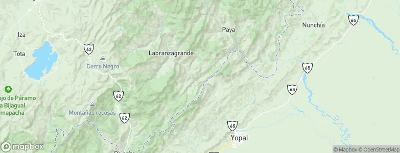 Departamento de Boyacá, Colombia Map