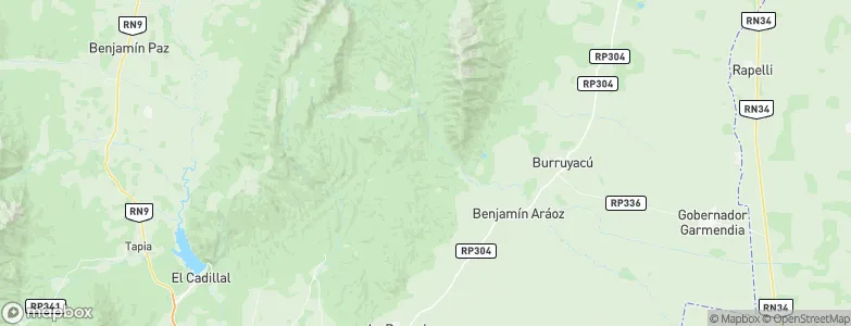 Departamento de Burruyacú, Argentina Map