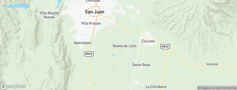 Departamento de Nueve de Julio, Argentina Map