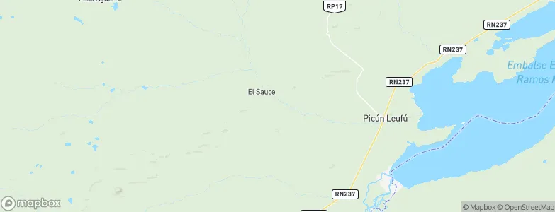 Departamento de Picún Leufú, Argentina Map