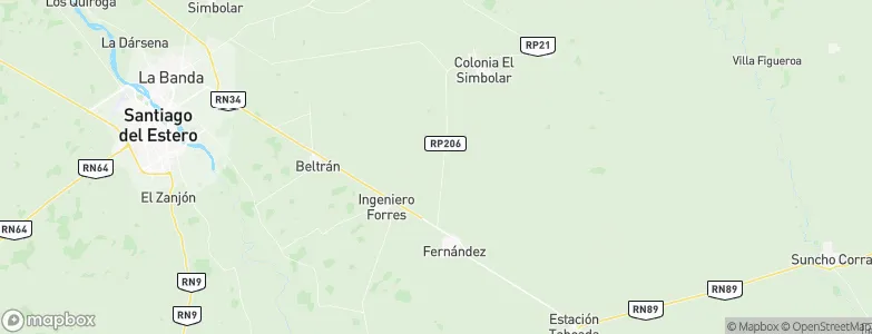 Departamento de Robles, Argentina Map