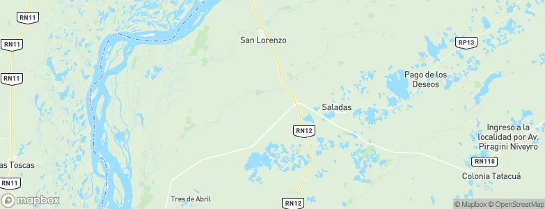 Departamento de Saladas, Argentina Map