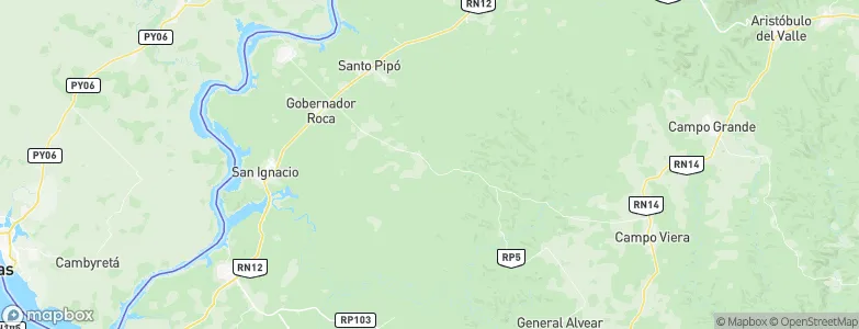Departamento de San Ignacio, Argentina Map