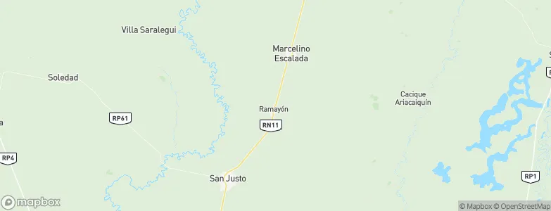 Departamento de San Justo, Argentina Map