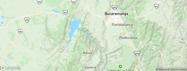 Departamento de Santander, Colombia Map