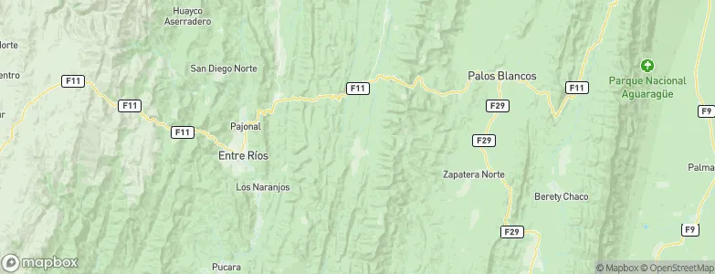 Departamento de Tarija, Bolivia Map