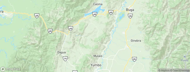 Departamento del Valle del Cauca, Colombia Map