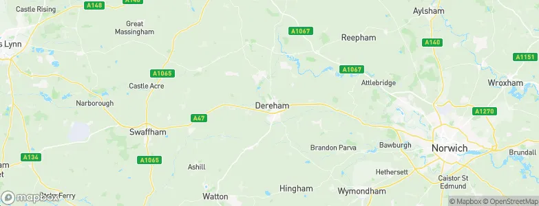 Dereham, United Kingdom Map