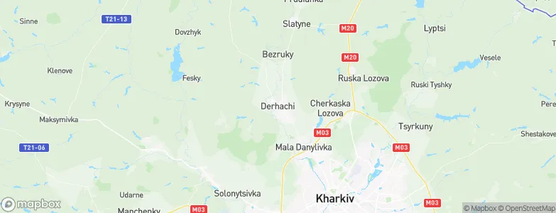 Derhachi, Ukraine Map