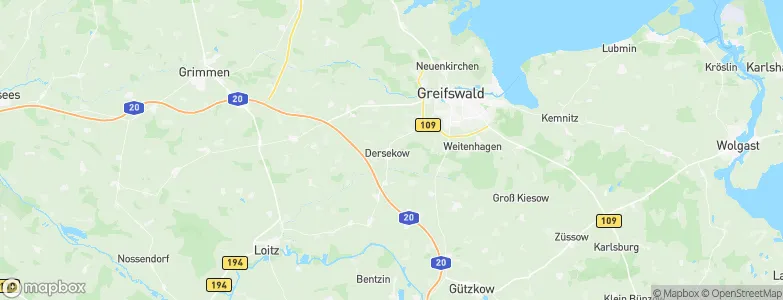 Dersekow, Germany Map